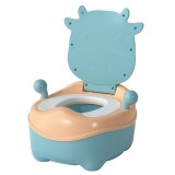 Olita pentru Copii, Flippy, +1an, Portabila, Model Vacuta, cu Capac, Prietenoasa, Non-Toxic, Compartiment Detasabil, cu Manere, cu 4 Picioare, Usor de