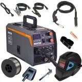 Aparat invertor sudura MIG MMA 200A electrozi sarma flux fara gaz + masca automata + fir sudura (MP0106+M+F)
