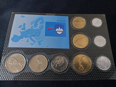 Seria completata monede - Slovenia - 9 monede foto