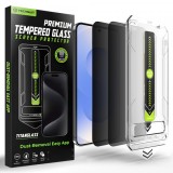 Folie de protectie Ecran Privacy Techsuit TitanGlass CrystalHD pentru Samsung Galaxy S26 S942, Sticla Securizata, Full Glue, Set 2 bucati