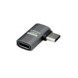 Adaptor USB 4 type C 240W unghi 90 grade T-M Aluminiu, Roline 12.03.2932