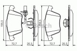 Set placute frana,frana disc AUDI A4 Cabriolet (8H7, B6, 8HE, B7) (2002 - 2009) BOSCH 0 986 495 272