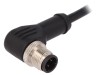 Conector M12 Tată Unghiular BULGIN 4 Pini IP67 Cablu 1m Cod D - Ethernet