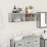 vidaXL Dulap perete baie, gri beton, 100x25x30 cm, lemn prelucrat
