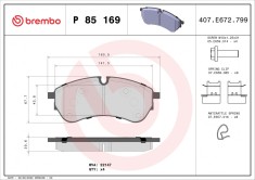 BREMBO P 85 169 PRIME LINE set placute frana,frana disc