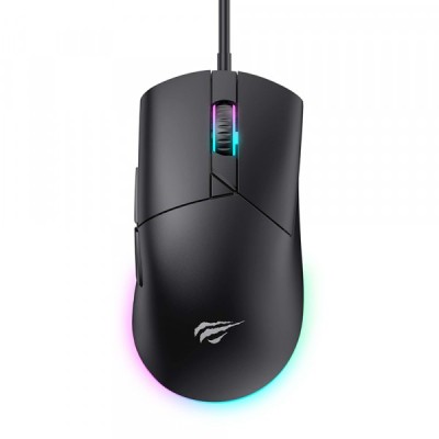 Mouse Gaming Wired USB HAVIT MS1038, RGB, 1200DPI - 7200DPI, 1.6m, Negru foto