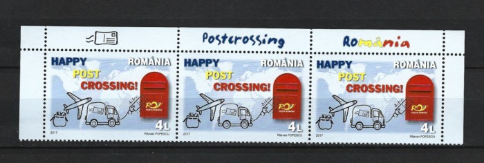 ROMANIA 2017 - POSTCROSSING, PARTEA SUPERIOARA A MINICOLII, MNH - LP 2136