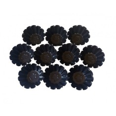 Forma pentru mini Savarine, Set 10 cavitati, Negru, 7.5 cm, 401COF