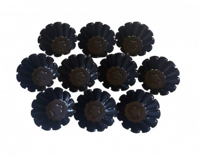 Forma pentru mini Savarine, Set 10 cavitati, Negru, 7.5 cm, 401COF foto