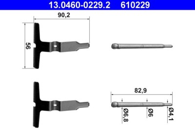 ATE 13.0460-0229.2 Set accesorii, placute frana foto