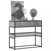VidaXL Măsuță consolă, gri sonoma, 90x35x80 cm, lemn prelucrat 849172