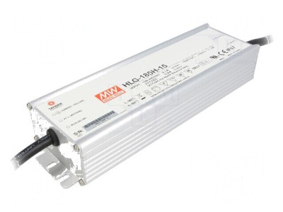 Alimentator LED pulsatoriu 185W 36VDC 5,2A IP67 foto