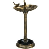 Outsunny Baie pentru păsări de grădină exterior 81 cm cu design &icirc;n formă de scoică și finisaj patinat, ușoară și rezistentă, bronz | Aosom Romania