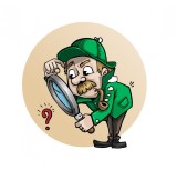 Cumpara ieftin Sticker decorativ Detectiv, Verde, 80 cm, 1154ST, animale si pasari, Oem