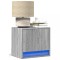 vidaXL Noptiere montate pe perete cu lumini LED, 2 buc., sonoma gri 852086