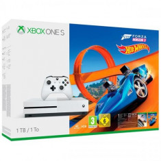 Consola Microsoft Xbox One Slim 1 TB, Alb + Forza Horizon 3 + Hot Wheels Expansion foto