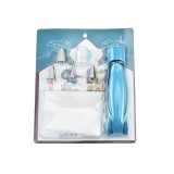 Set accesorii decorare prajituri si torturi, flippy, 5 capete pentru modele, 21.7x18.8 cm, ustensila manuala pentru ornare, albastru