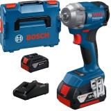Bosch GDS 18V-350 - Masina de insurubat cu impact cu 2 acumulatori Li-Ion 18 V 4 Ah patrat 1/2 inch 350 Nm M10-M18 valiza speciala