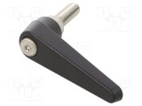 Manetă franceză ELESA GANTER 80mm Lung.filet 74mm Lung.manetă Corp neagră