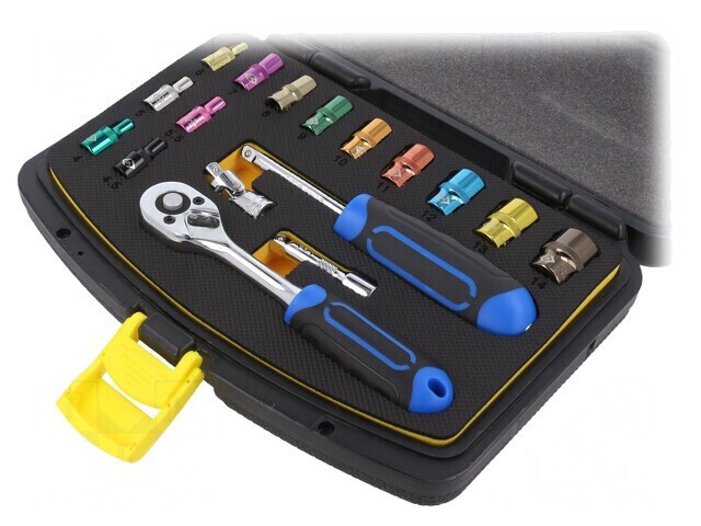 Set chei tubulare 1/4, 17 piese