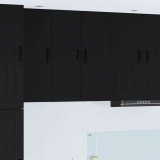 VidaXL Dulap suspendat de bucătărie cu raft Negru 30 x 31 x 80 cm 885007