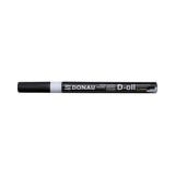 Marker permanent cu vopsea Donau, varf rotund, 2. 2 mm, alb