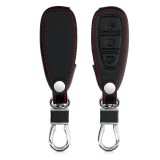 Husa Cheie Auto pentru Ford - 3 Butoane - Keyless Go, Piele ecologica, Negru, 42990.01, Kwmobile