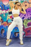 J771RR-2 Compleu sport/casual gros din top scurt si pantaloni lungi, L/XL, M, M/L, S/M