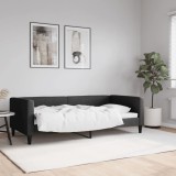 VidaXL Cadru de pat, negru, 90x190 cm, material textil