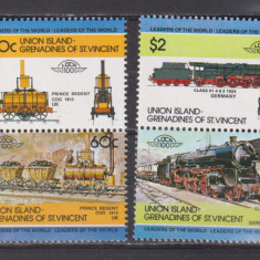 UNION ISLAND - GRENADINES OF ST. VINCENT TRENURI MI: 30-20 MNH