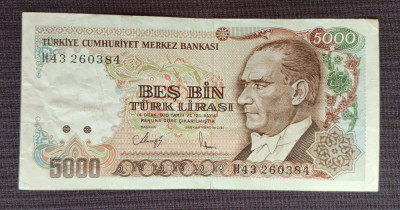 Turkey / Turcia - 5000 Lire (1970) foto