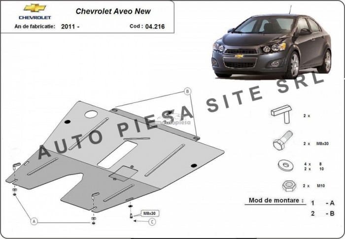 Scut metalic motor Chevrolet Aveo fabricat incepand cu 2011 APS-04,216