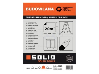 Folie LDPE Semitransparentă 5m x 4m - SOLID TOOLS foto