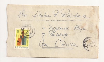 FD9 - Plic Circulat Intern, Crovu - Tg Mures , Include Corespondenta - 1964 foto