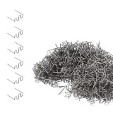 Cumpara ieftin Set 500 capse metalice pentru pistol de sudat plastic, model S, 0.8 mm, otel, argintiu