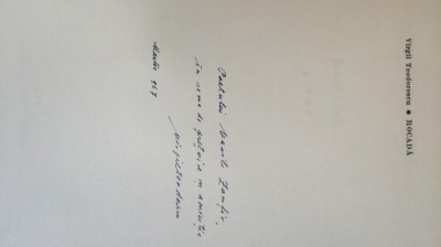 ROCADĂ- VIRGIL TEODORESCU CU DEDICATIE SI SEMNATURA-1967 X4. foto