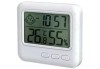 Stație meteo, afișaj LCD, plastic, alimentare baterii, alb, Oem