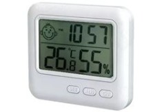 Stație meteo, afișaj LCD, plastic, alimentare baterii, alb