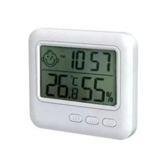 Stație meteo, afișaj LCD, plastic, alimentare baterii, alb