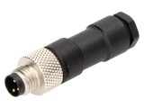 Conector M8 3-Pin drept pe cablu