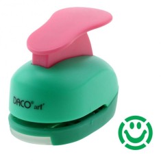 Perforator DACO Hobby, Model Smile, Plastic/Metal, Diametru 2.5 cm, Multicolor, Perforatoare Lucru Manual, Perforatoare Activitati Creative, Perforato foto