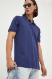 Levi&#039;s tricou polo barbati, culoarea albastru marin, neted