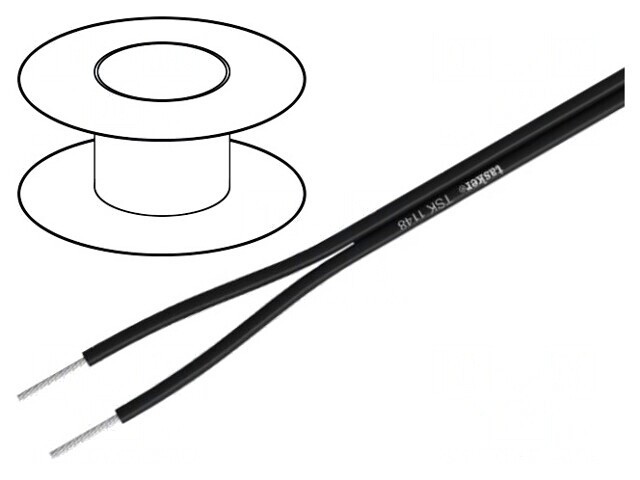 Cablu Căști Neecranat Negru 1.4x2.8mm