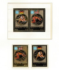 Cambodge 1973 - Jocurile Olimpice, medaliati, sport, serie neuzata, cota mare