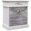 Gossi pantofar, gri, 50 x 28 x 58 cm, lemn de paulownia