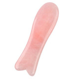 Piatra gua sha din cuart roz pentru masaj - 12cm model 9