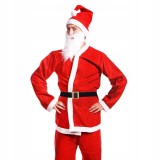 Set costum de Mos Craciun pentru adulti, 5 piese, marime universala