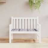 vidaXL Pernă bancă de grădină, gri carouri, 100x50x3 cm, textil Oxford 314079