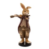 Cumpara ieftin Figurina Bunny cu flaut 8 cm x 5 cm x 16 cm