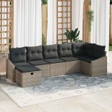 VidaXL Set de canapele pentru grădină 7 pcs Gri 55 x 62 x 69 cm